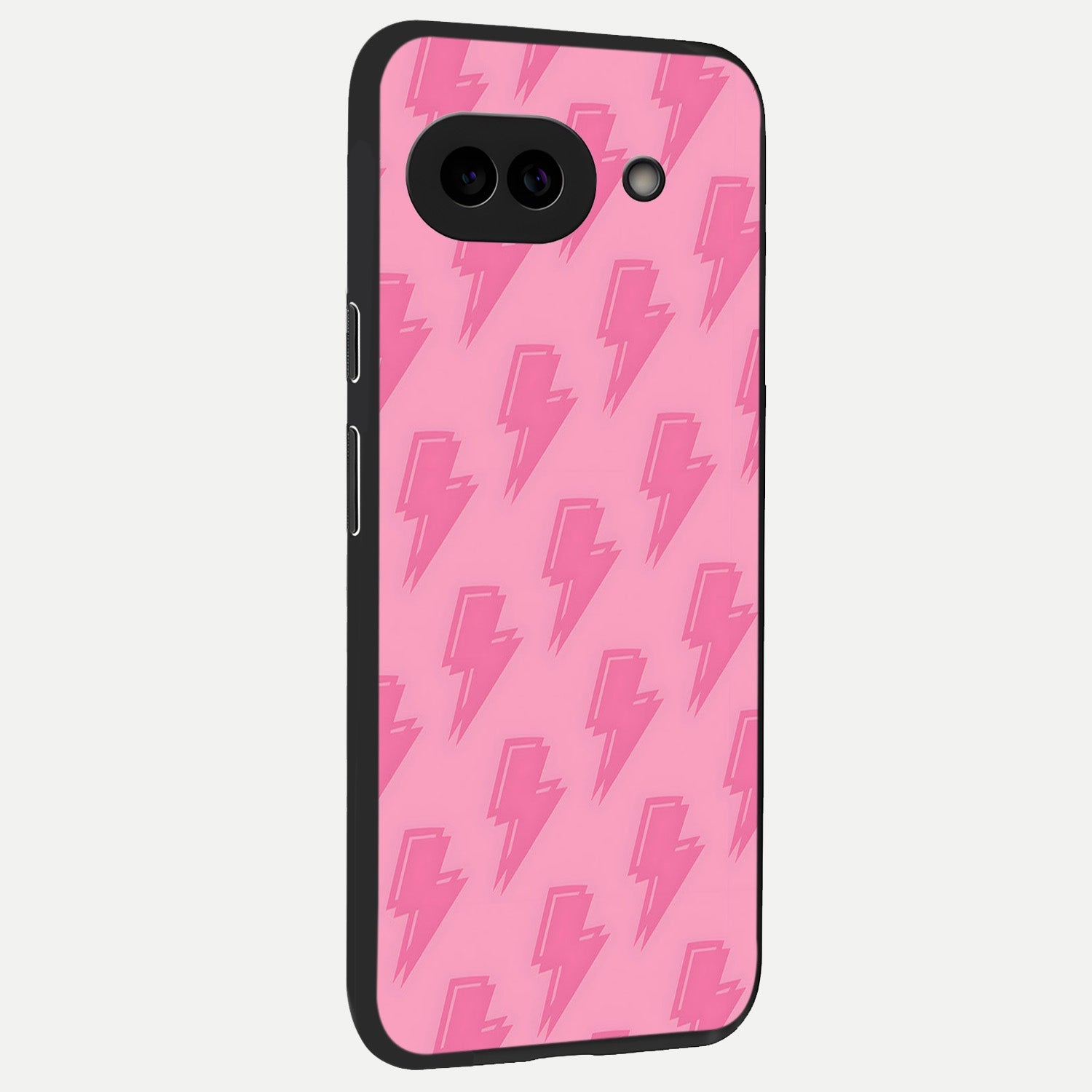  Pink Power Sparks back cover for Google Pixel 10A slim fit glass case with vibrant aesthetic design