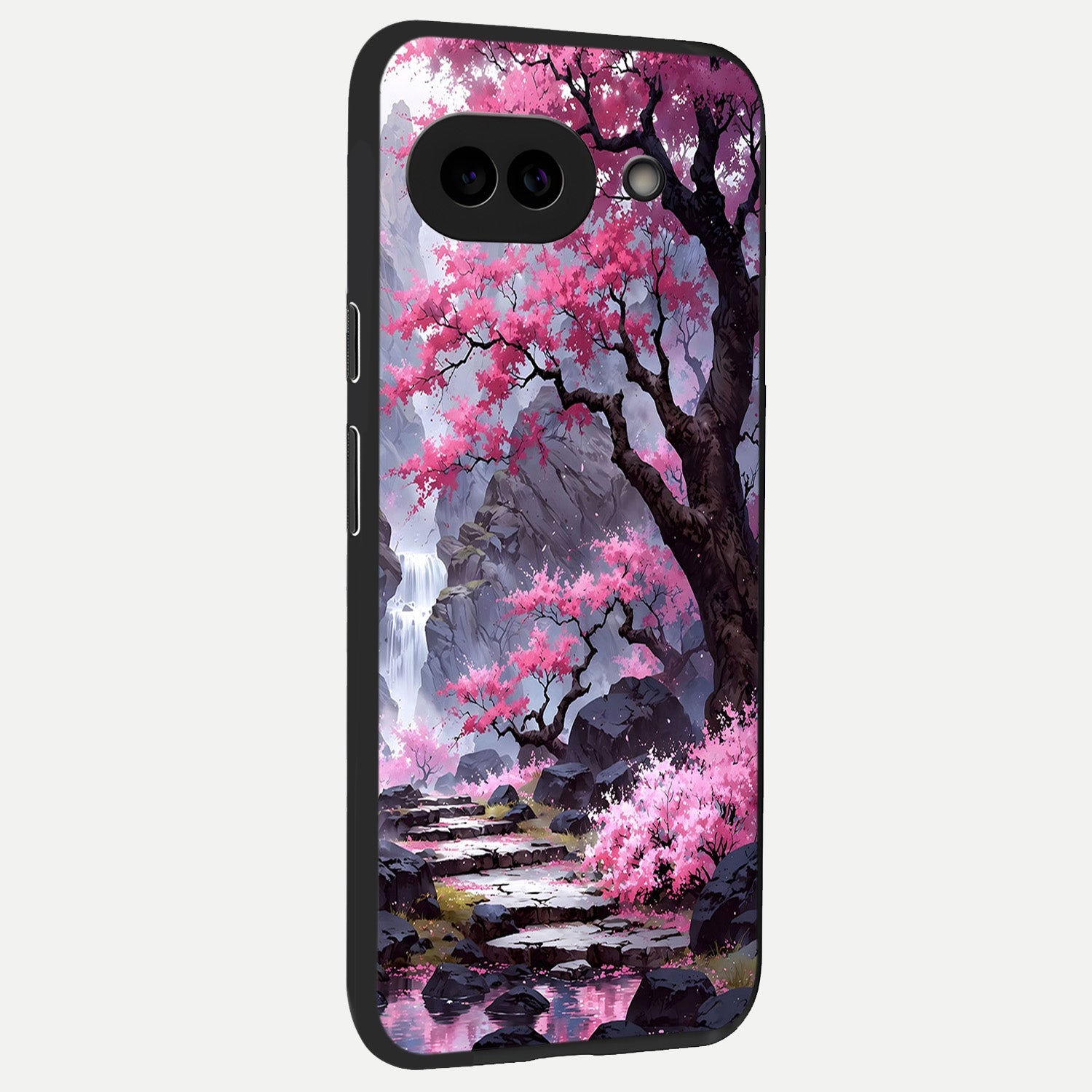  Pinkish Scenery back cover for Google Pixel 10A slim fit glass case with vibrant aesthetic design