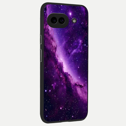  Purple Shade Sky back cover for Google Pixel 10A slim fit glass case with vibrant aesthetic design