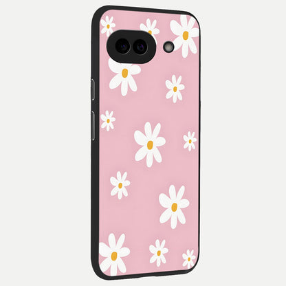  Soft Daisy Bliss back cover for Google Pixel 10A slim fit glass case with vibrant aesthetic design