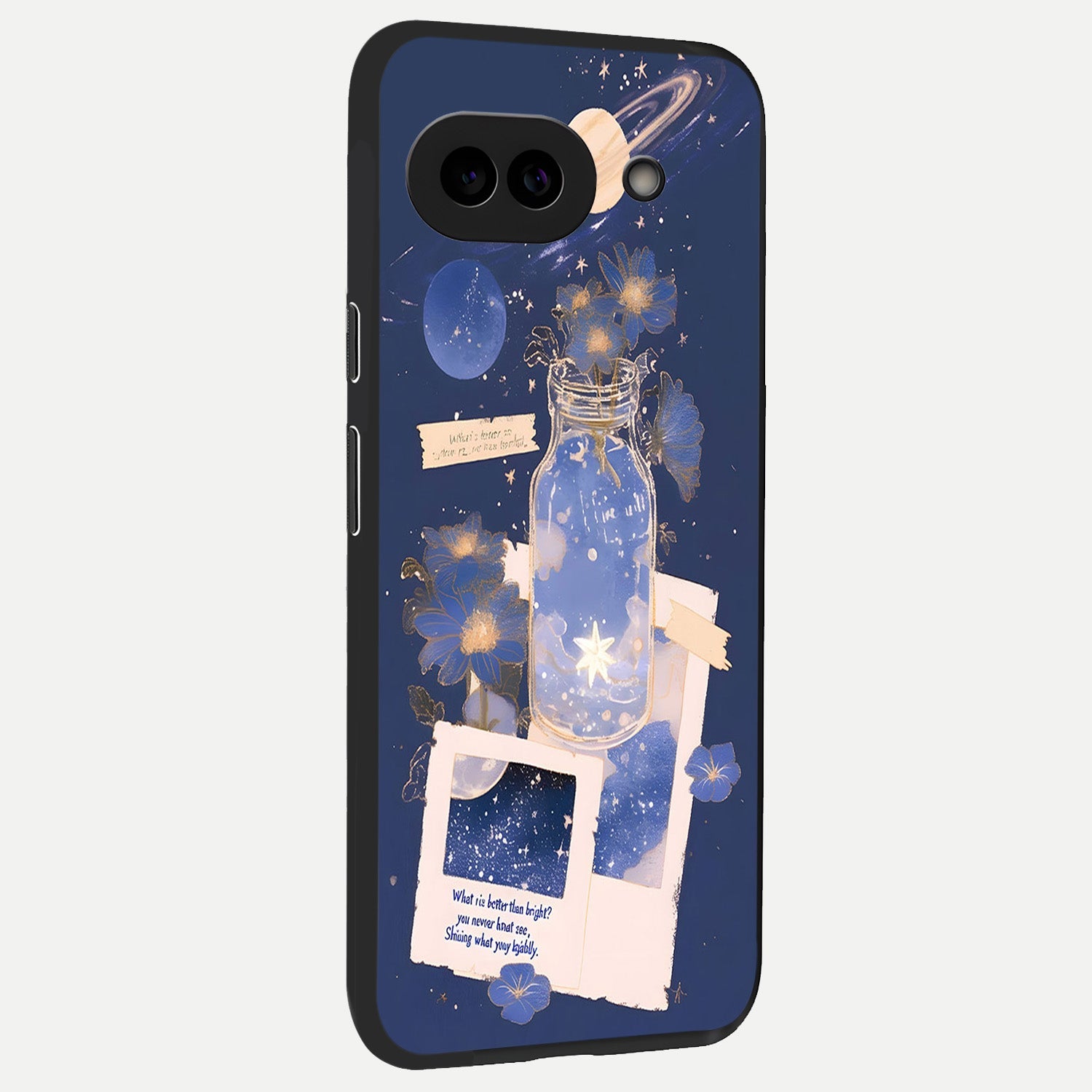  Starlit Cosmic Jar back cover for Google Pixel 10A slim fit glass case with vibrant aesthetic design