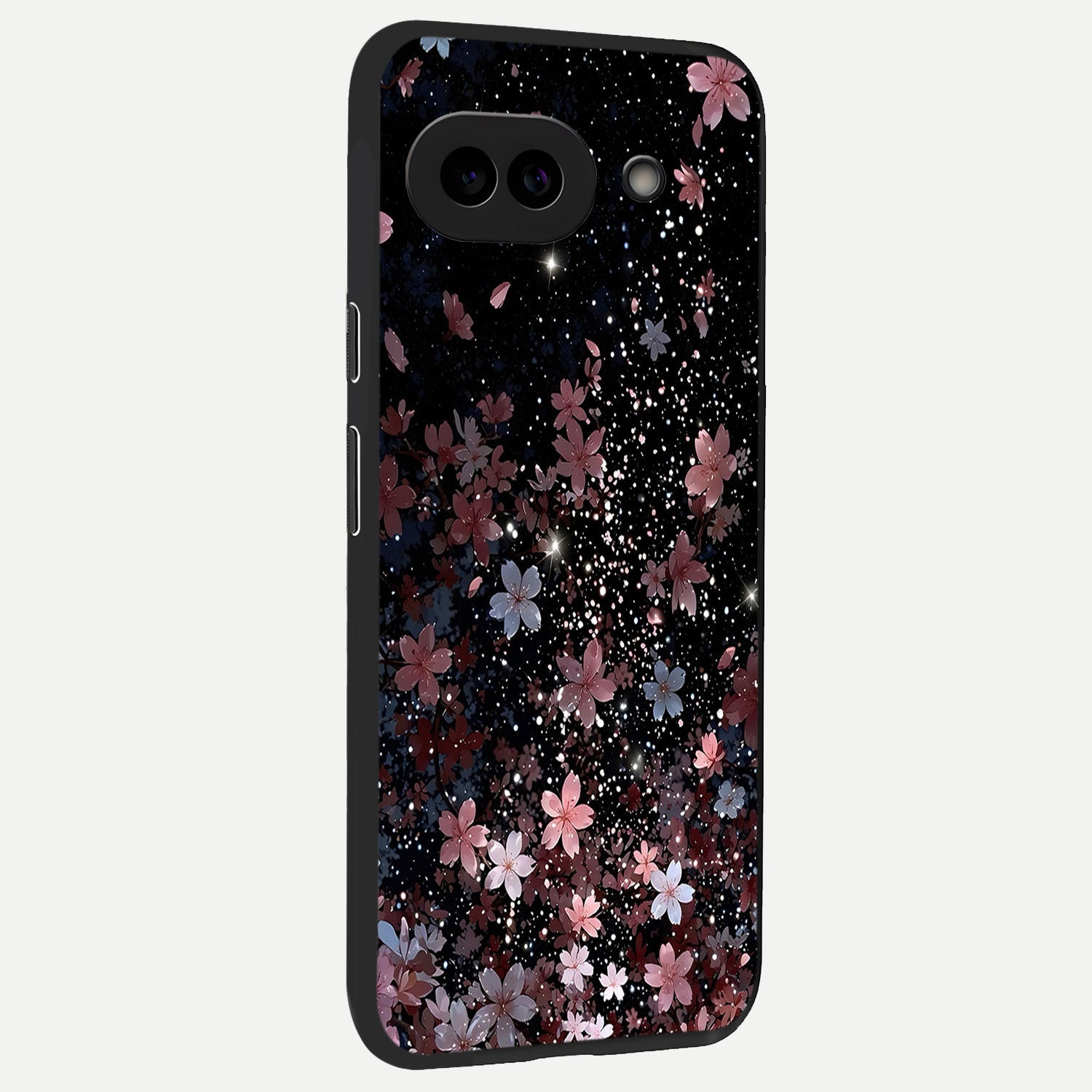  Starlit Flower Dreams back cover for Google Pixel 10A slim fit glass case with vibrant aesthetic design