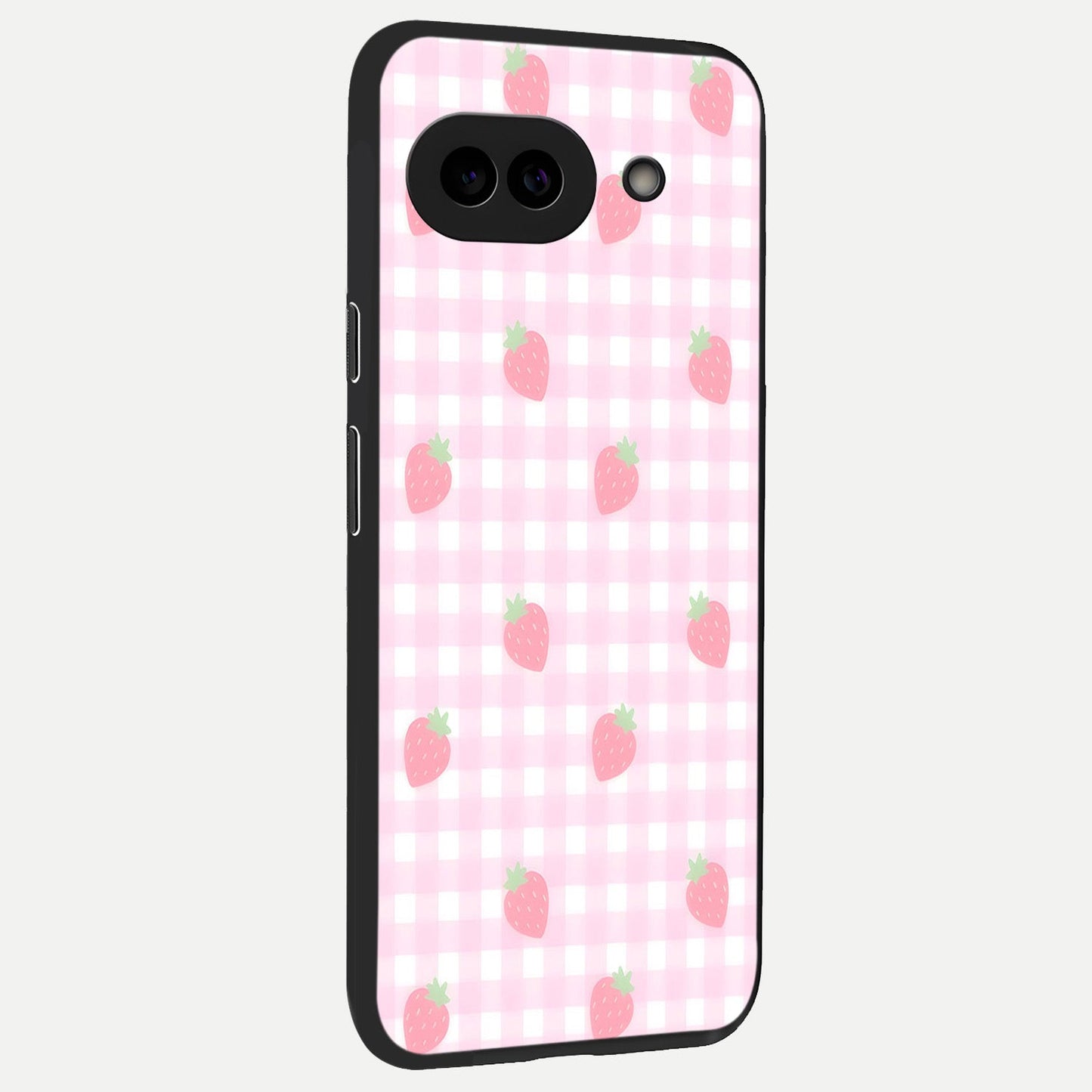  Strawberry Picnic Love back cover for Google Pixel 10A slim fit glass case with vibrant aesthetic design