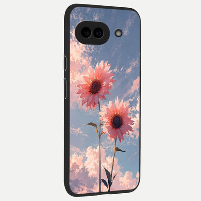  Sunlit Daisy Glow back cover for Google Pixel 10A slim fit glass case with vibrant aesthetic design