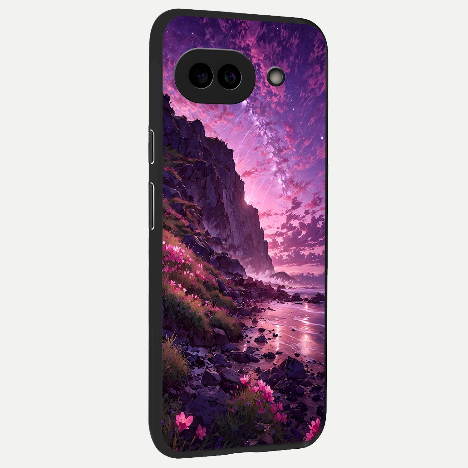  Twilight Blossom Coast back cover for Google Pixel 10A slim fit glass case with vibrant aesthetic design
