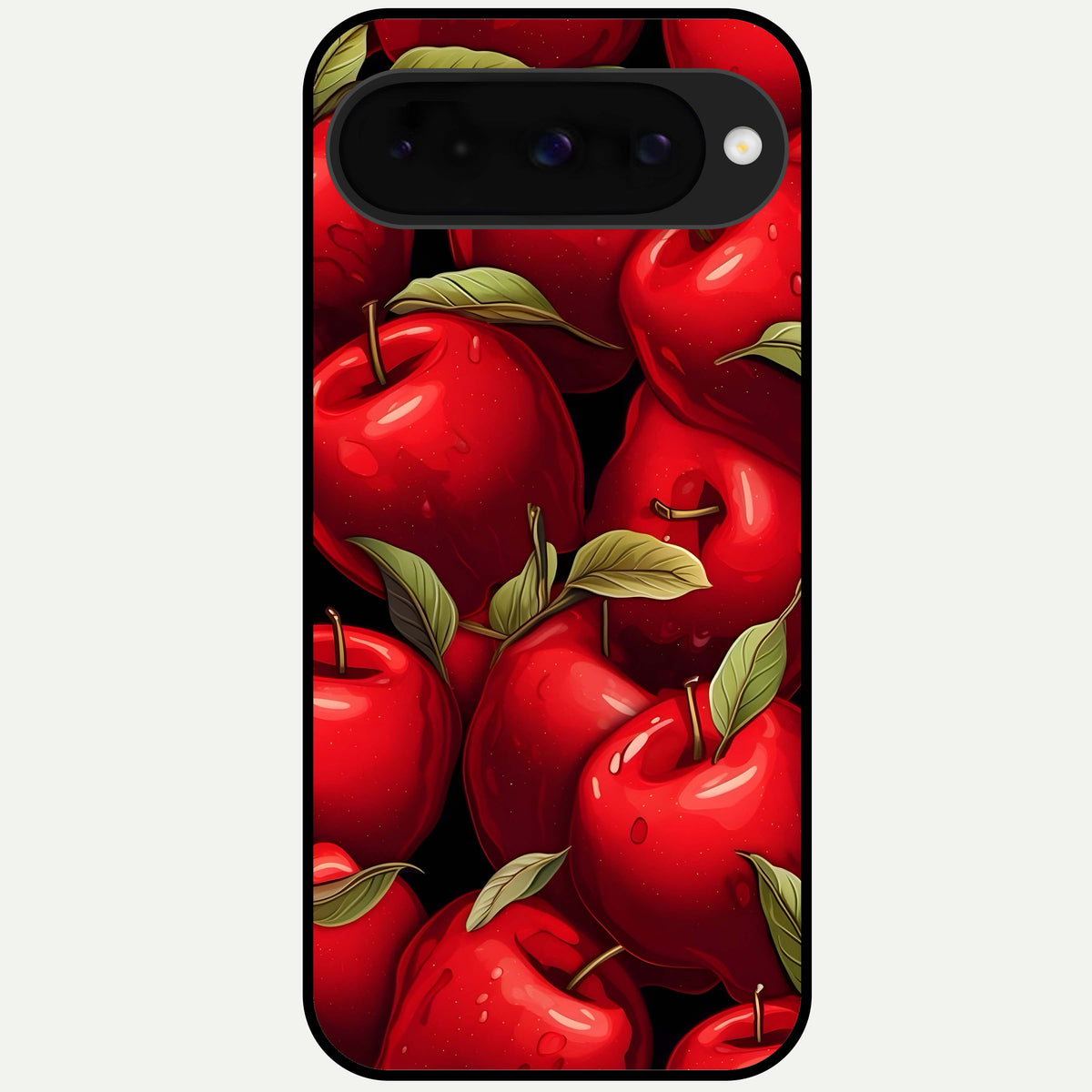  Apple Pattern Glass Case For Google Pixel 10 back cover – full design glossy printed glass finish