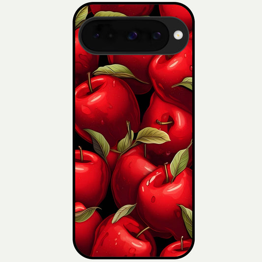  Apple Pattern Glass Case For Google Pixel 10 back cover – full design glossy printed glass finish