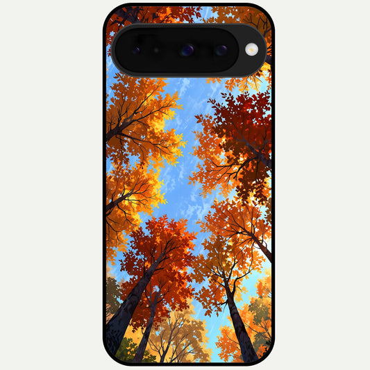  Autumn Sky Rise Glass Case For Google Pixel 10 back cover – full design glossy printed glass finish