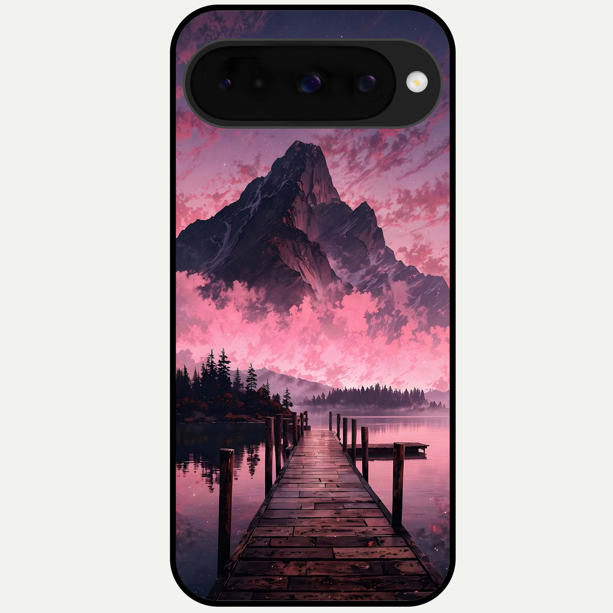  Beautiful Mountain View Glass Case For Google Pixel 10 back cover – full design glossy printed glass finish