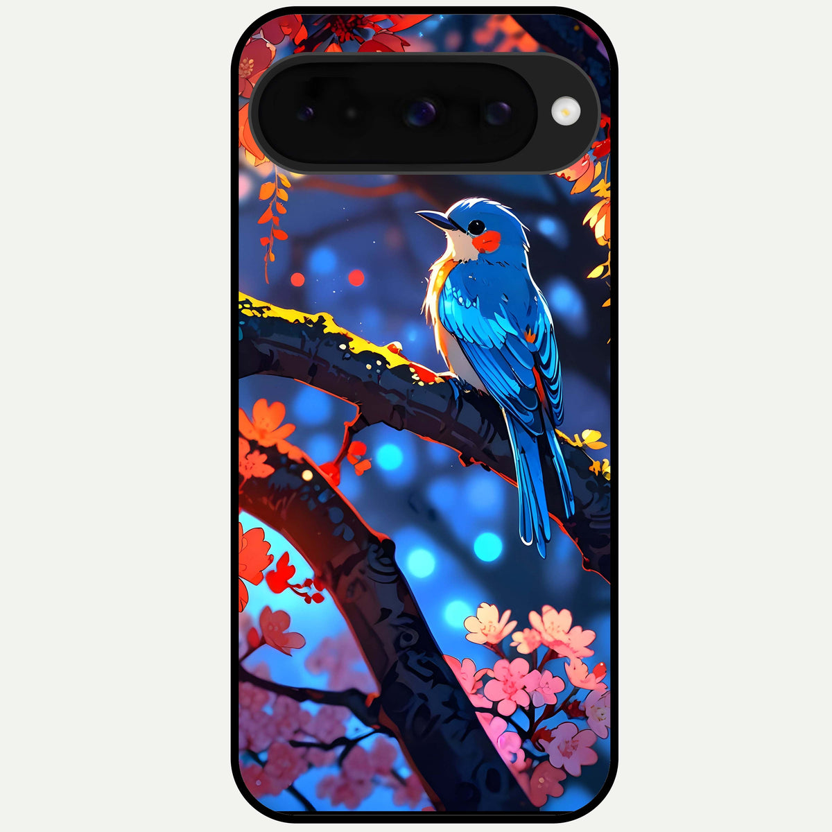  Blooming Water Drift Glass Case For Google Pixel 10 back cover – full design glossy printed glass finish