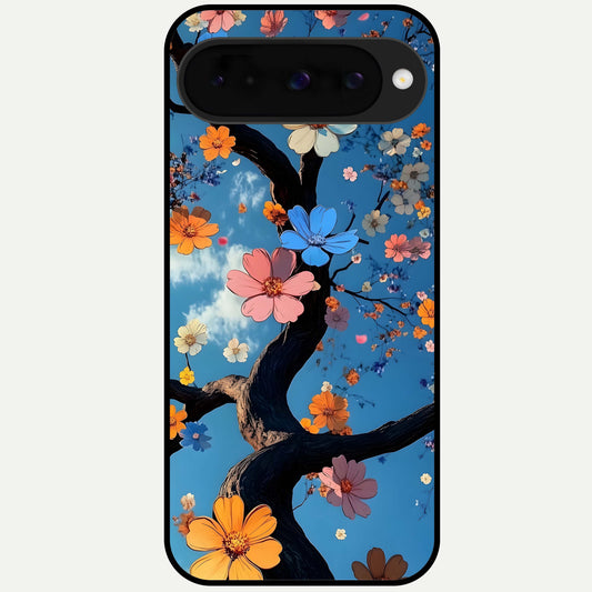  Blossom Dream Sky Glass Case For Google Pixel 10 back cover – full design glossy printed glass finish