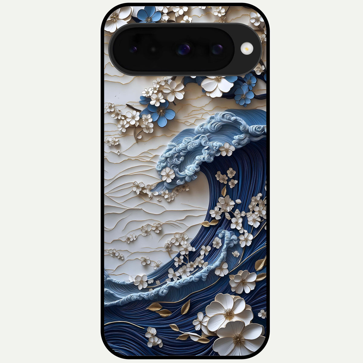  Blossom Wave Art Glass Case For Google Pixel 10 back cover – full design glossy printed glass finish