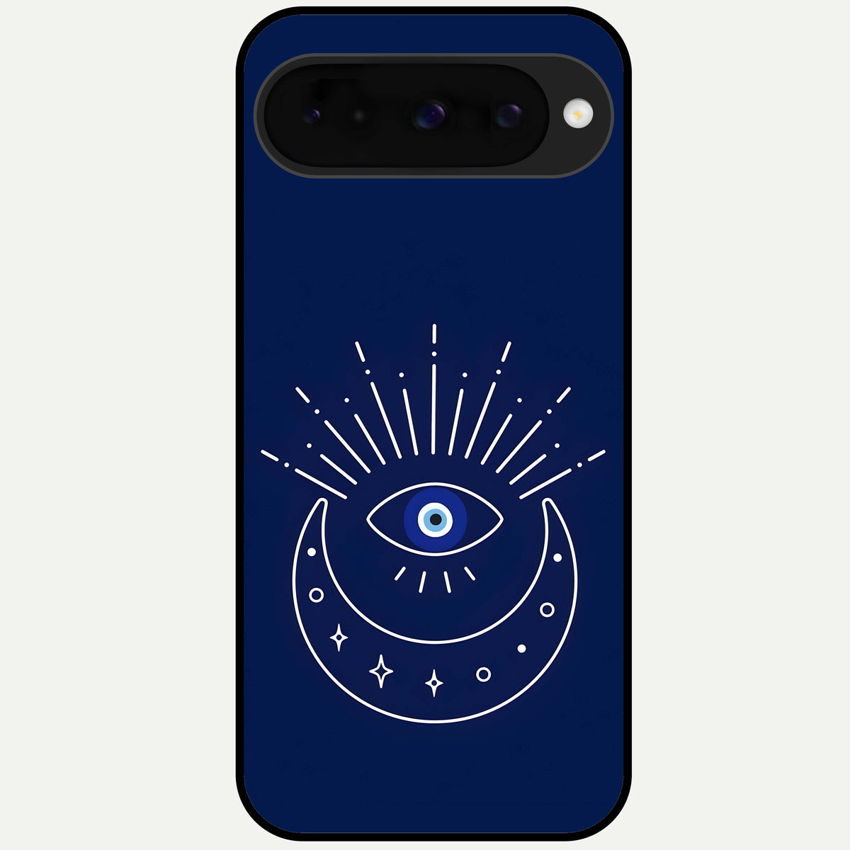  Blue Evil Eye Glass Case For Google Pixel 10 back cover – full design glossy printed glass finish