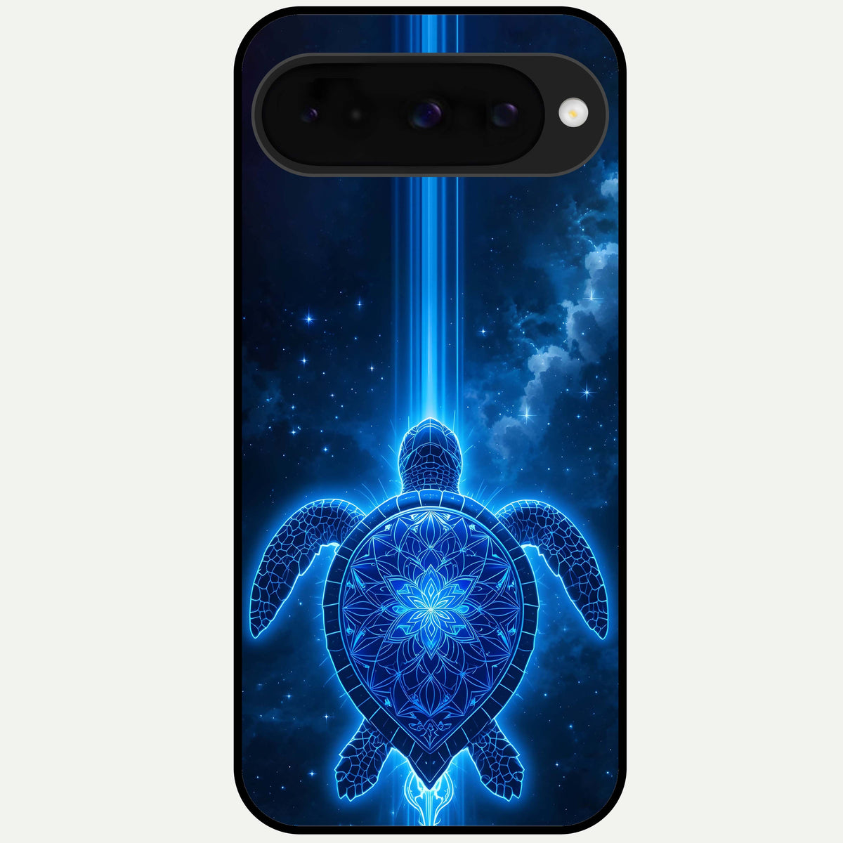  Blue Galaxy Turtle Glass Case For Google Pixel 10 back cover – full design glossy printed glass finish