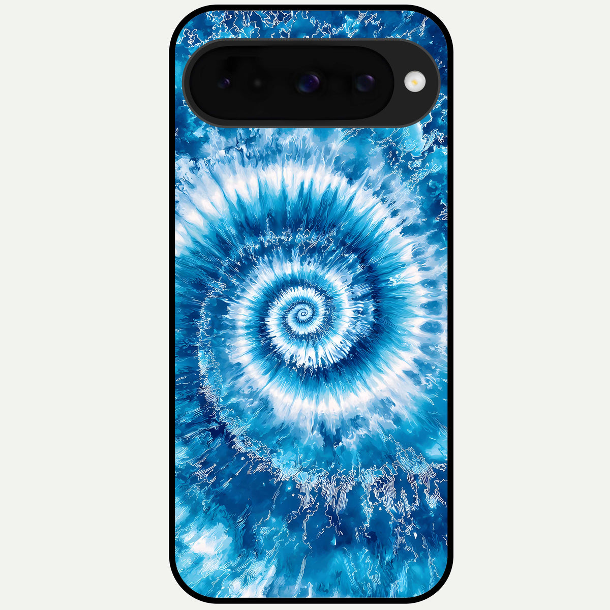  Blue Galaxy Wave Glass Case For Google Pixel 10 back cover – full design glossy printed glass finish