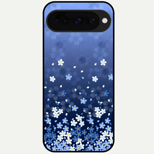  Blue Starry Glass Case For Google Pixel 10 back cover – full design glossy printed glass finish