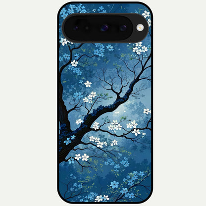  Blue Tree Serenity Glass Case For Google Pixel 10 back cover – full design glossy printed glass finish
