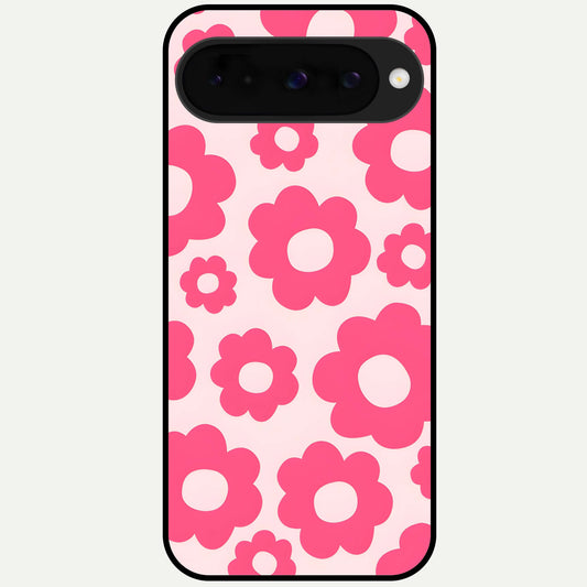  Blush Flower Pop Glass Case For Google Pixel 10 back cover – full design glossy printed glass finish