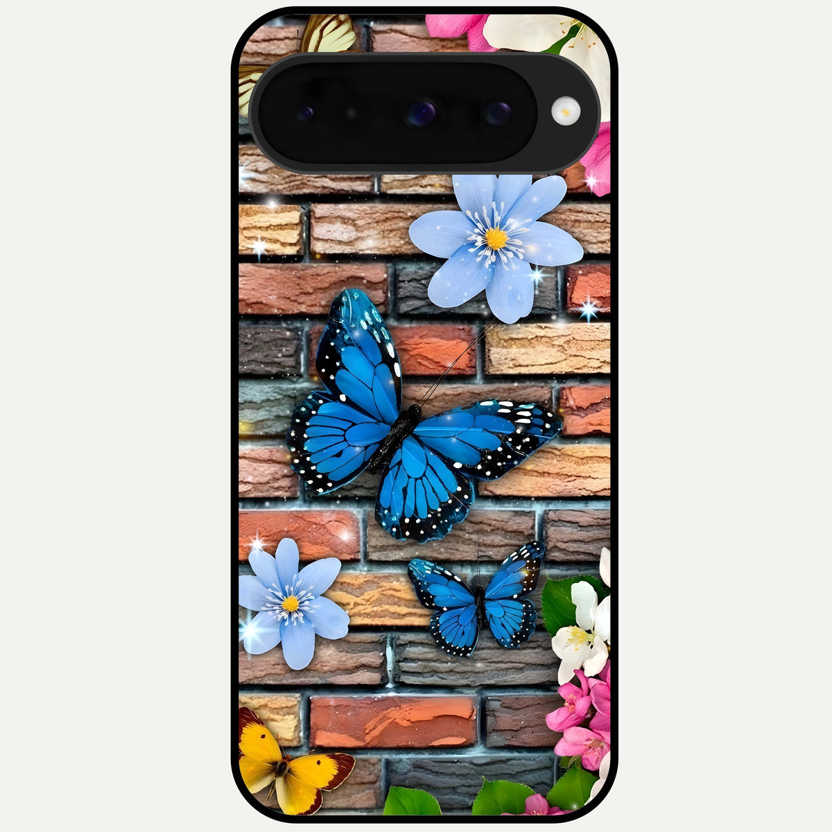  Brick Bloom Flight Glass Case For Google Pixel 10 back cover – full design glossy printed glass finish