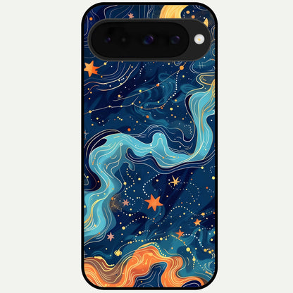  Celestial Dream Flow Glass Case For Google Pixel 10 back cover – full design glossy printed glass finish