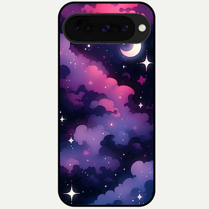  Celestial Moon Magic Glass Case For Google Pixel 10 back cover – full design glossy printed glass finish