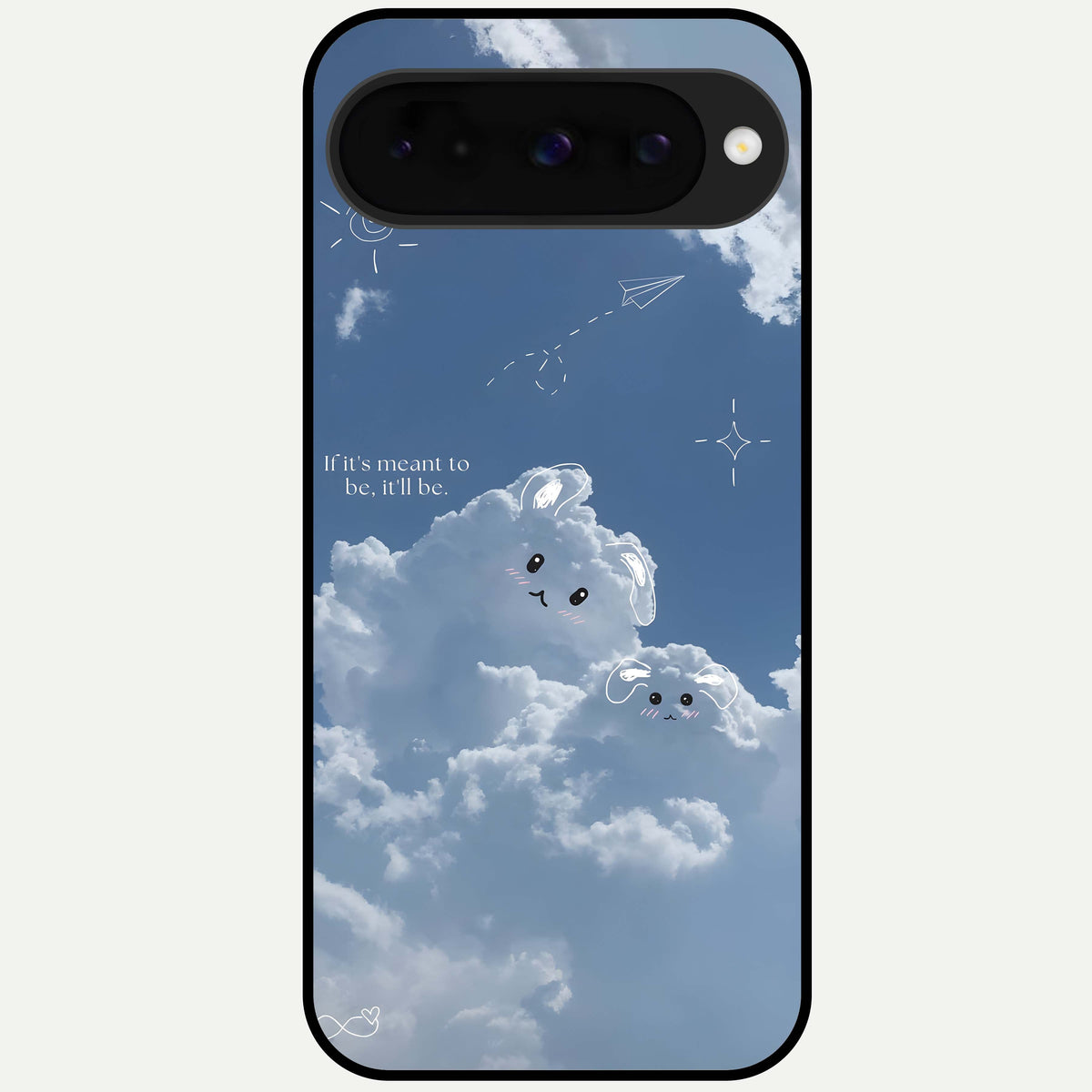  Cloud Bunny Dreams Glass Case For Google Pixel 10 back cover – full design glossy printed glass finish