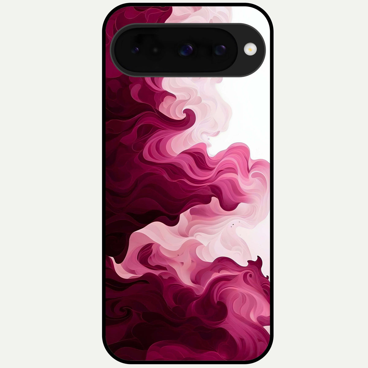  Crimson Wave Flow Glass Case For Google Pixel 10 back cover – full design glossy printed glass finish