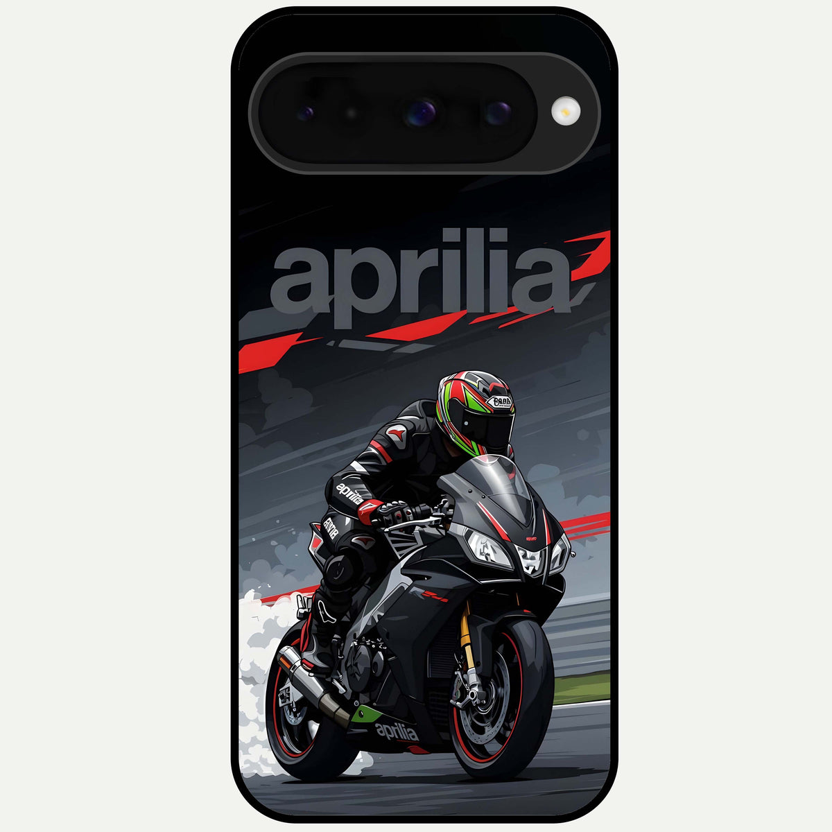  Dark Aprilla Glass Case For Google Pixel 10 back cover – full design glossy printed glass finish