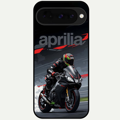  Dark Aprilla Glass Case For Google Pixel 10 back cover – full design glossy printed glass finish