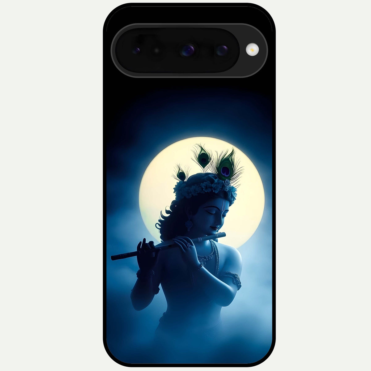  Divine Moon Flute Glass Case For Google Pixel 10 back cover – full design glossy printed glass finish