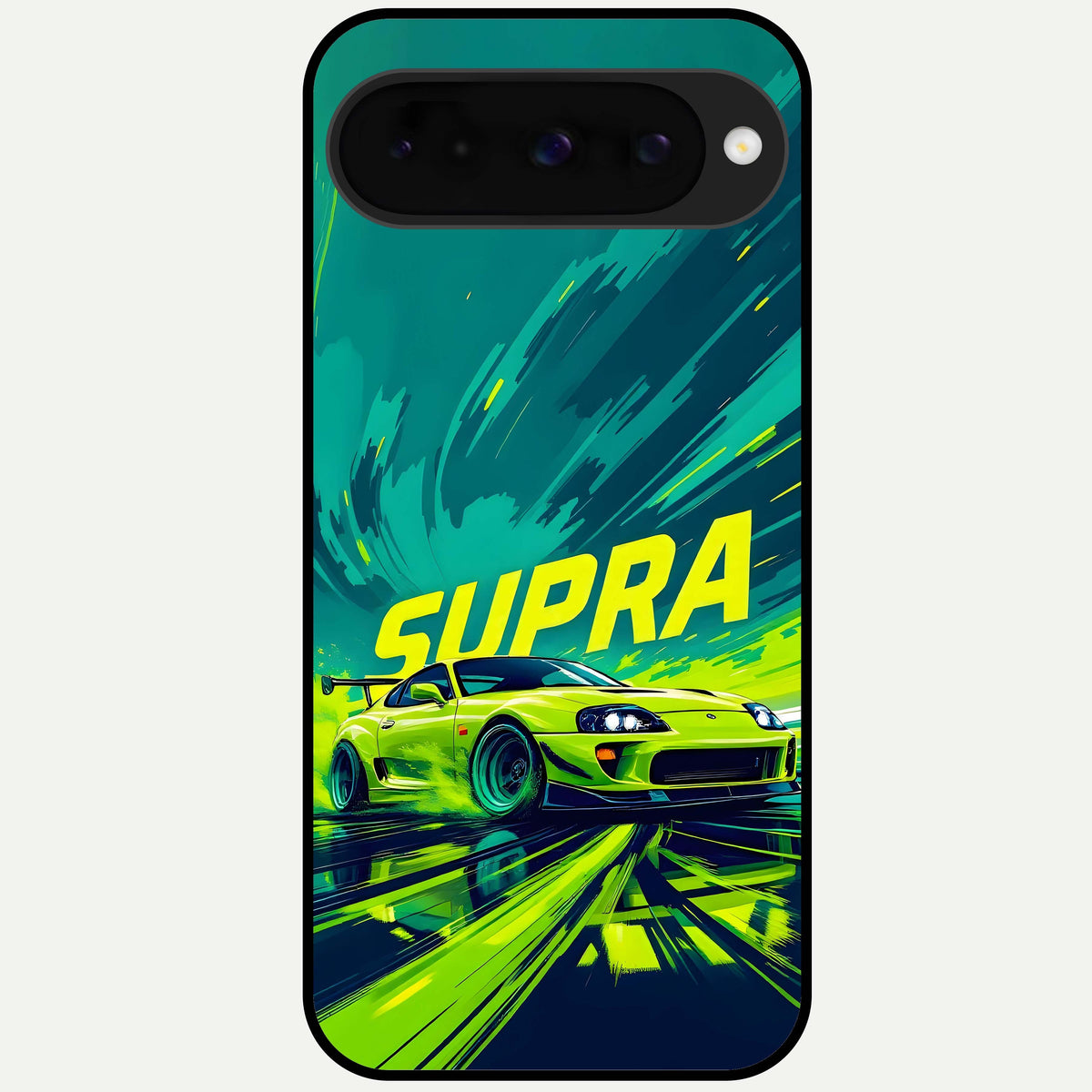  Electric Supra Thunder Glass Case For Google Pixel 10 back cover – full design glossy printed glass finish