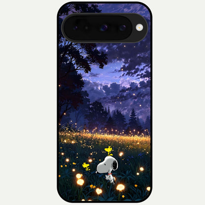  Firefly Meadow Magic Glass Case For Google Pixel 10 back cover – full design glossy printed glass finish
