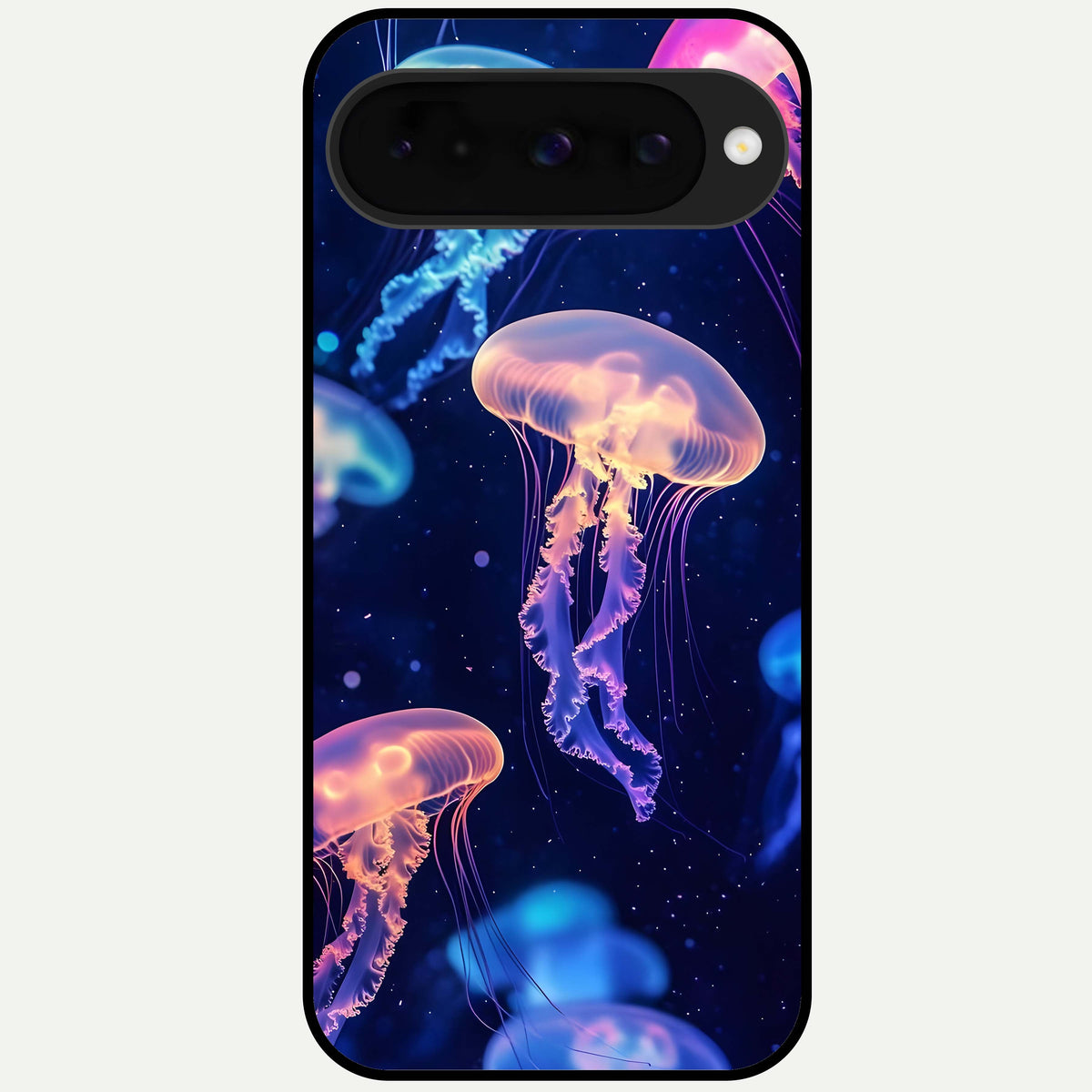  Jellyfish Pattern Glass Case For Google Pixel 10 back cover – full design glossy printed glass finish