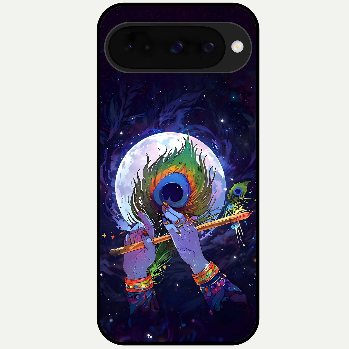 Krishna Hands Art Glass Case For Google Pixel 10 back cover – full design glossy printed glass finish