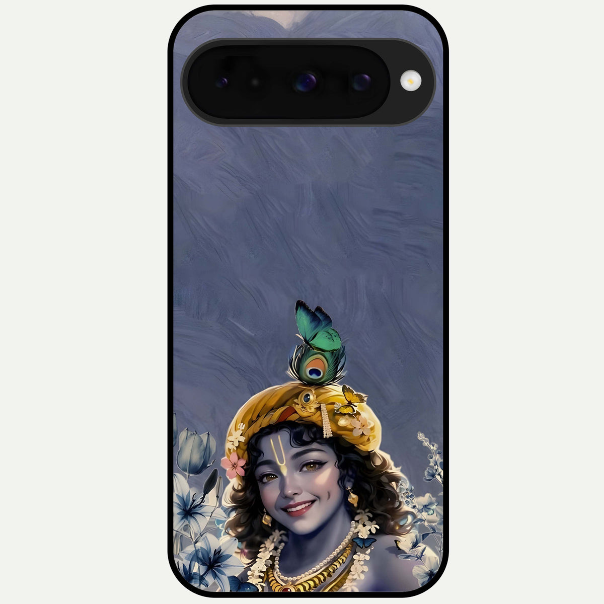  Lord Krishna Glass Case For Google Pixel 10 back cover – full design glossy printed glass finish