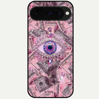  Money Eye Luxe Glass Case For Google Pixel 10 back cover – full design glossy printed glass finish
