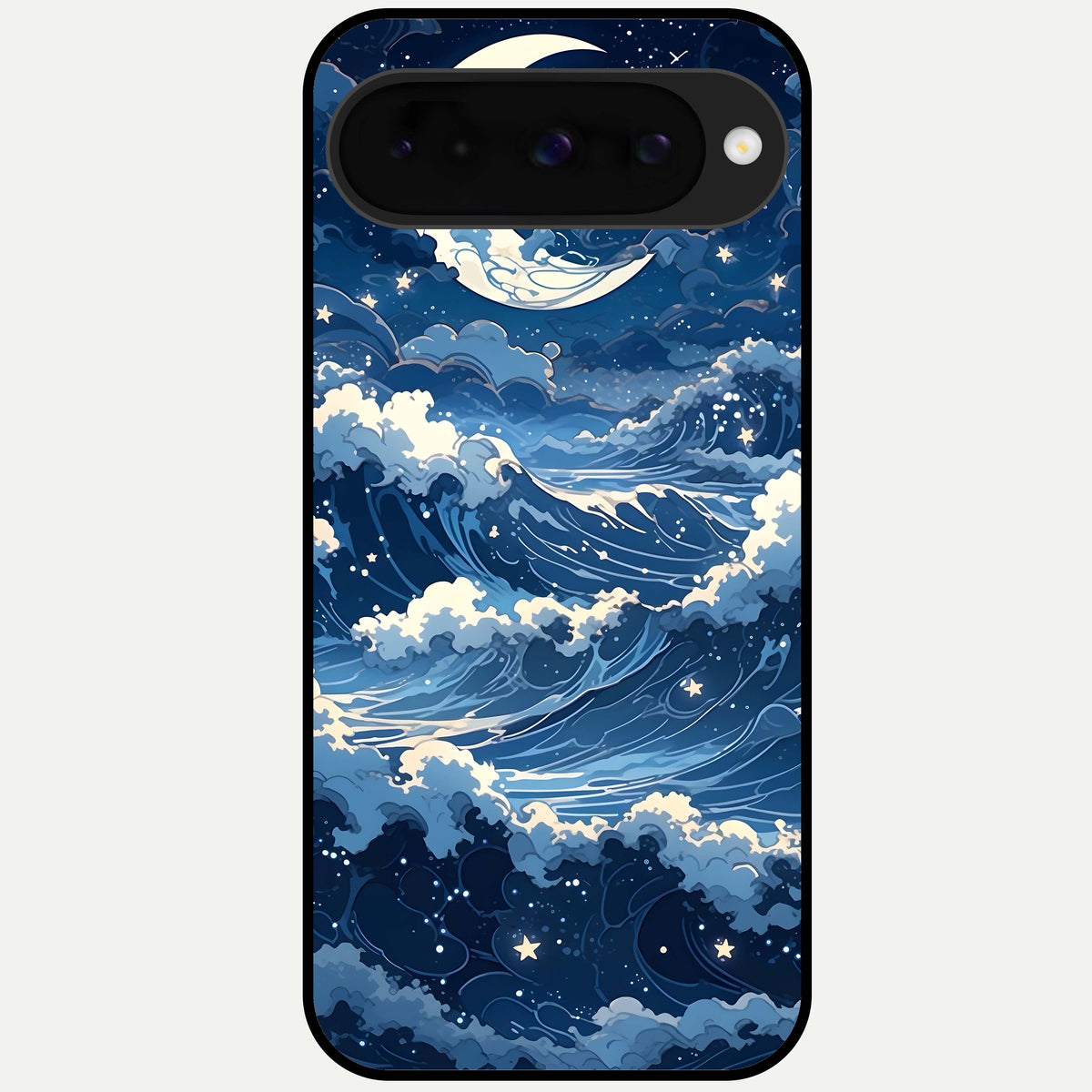  Ocean Moon Waves Glass Case For Google Pixel 10 back cover – full design glossy printed glass finish
