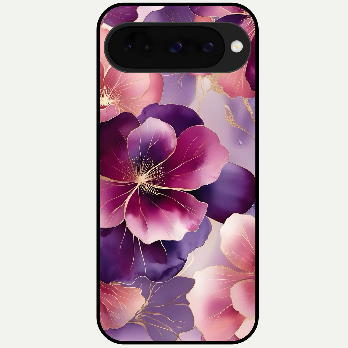  Pink Bouquet Florals Glass Case For Google Pixel 10 back cover – full design glossy printed glass finish