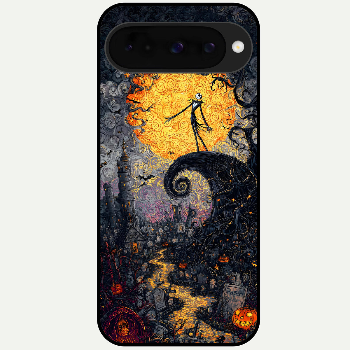  Pumpkin Moonlight Tale Glass Case For Google Pixel 10 back cover – full design glossy printed glass finish