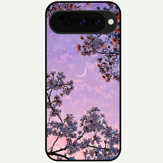  Purple Serenity Moon Glass Case For Google Pixel 10 back cover – full design glossy printed glass finish