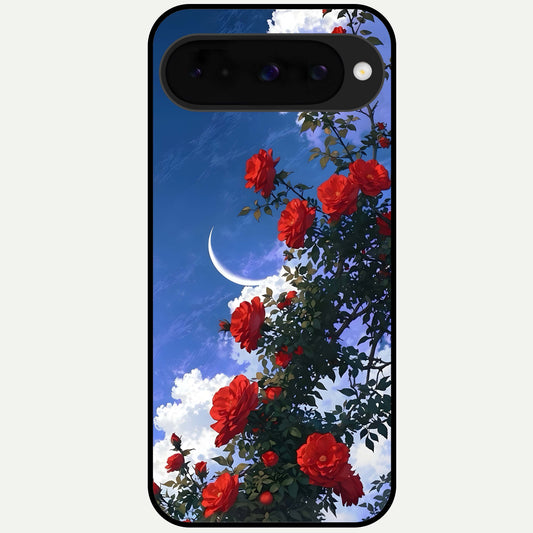  Rose Drift Flowers Glass Case For Google Pixel 10 back cover – full design glossy printed glass finish