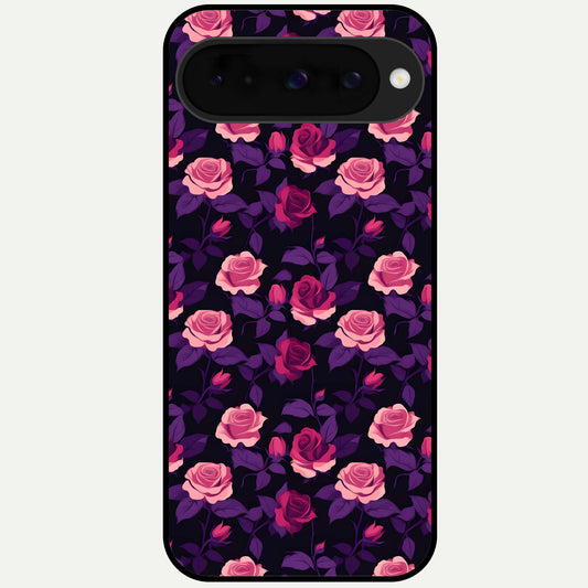  Rose Garden Twilight Glass Case For Google Pixel 10 back cover – full design glossy printed glass finish