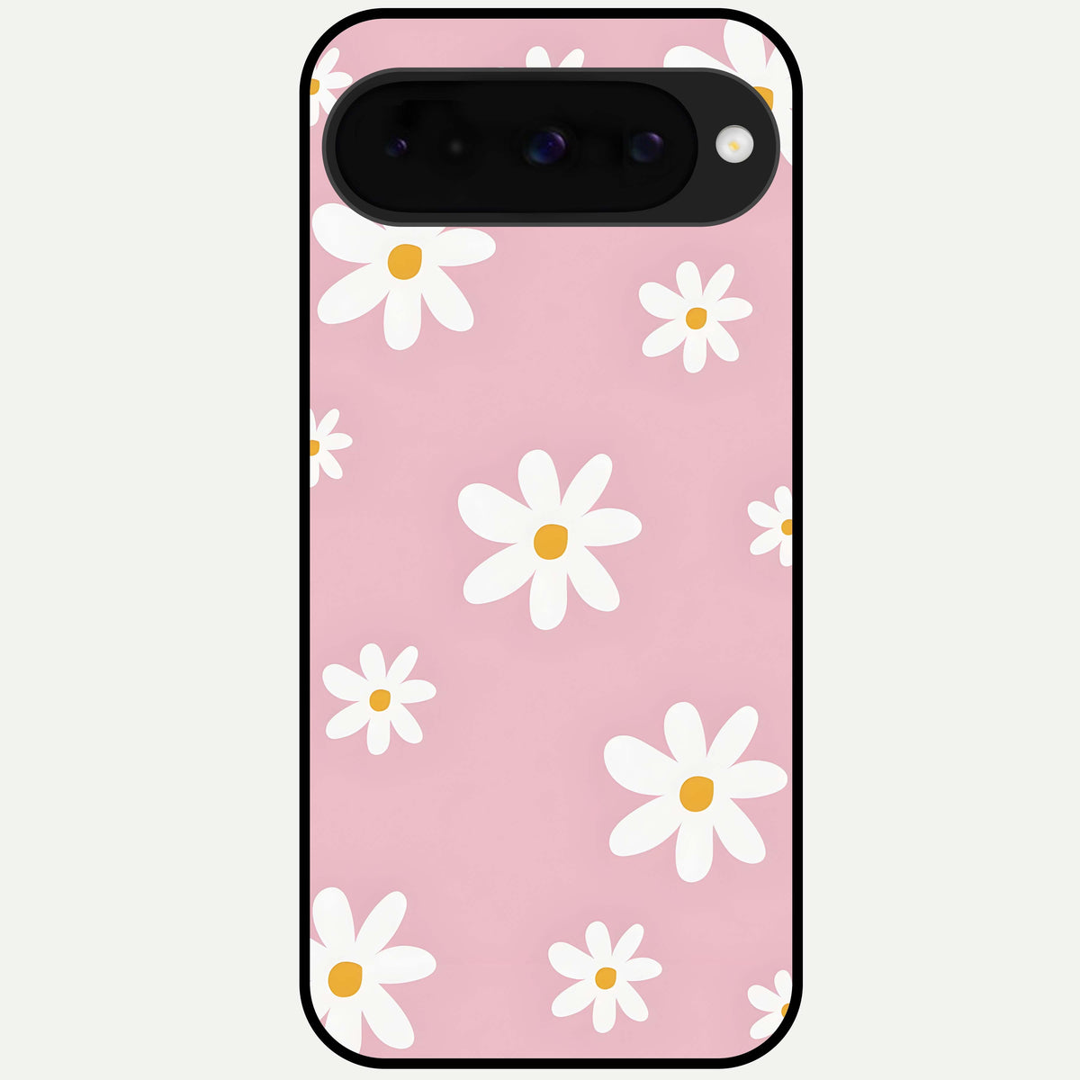  Soft Daisy Bliss Glass Case For Google Pixel 10 back cover – full design glossy printed glass finish