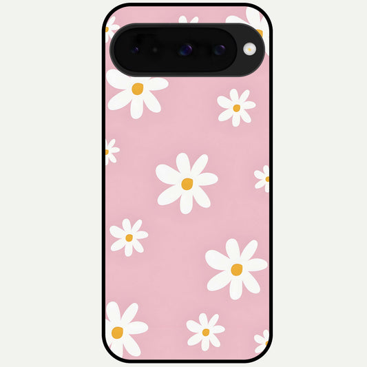  Soft Daisy Bliss Glass Case For Google Pixel 10 back cover – full design glossy printed glass finish