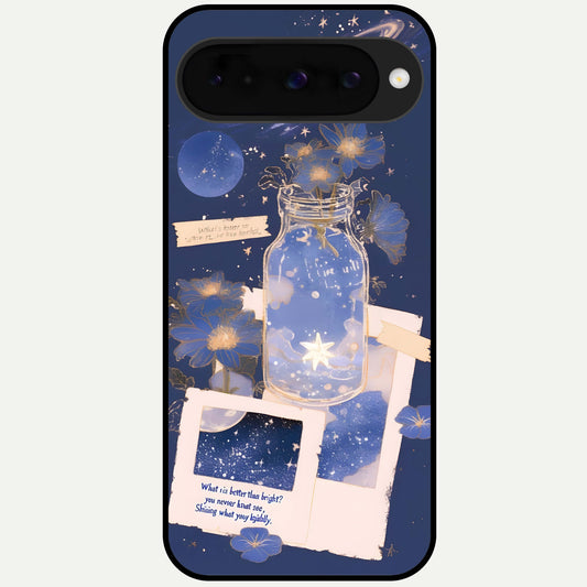  Starlit Cosmic Jar Glass Case For Google Pixel 10 back cover – full design glossy printed glass finish