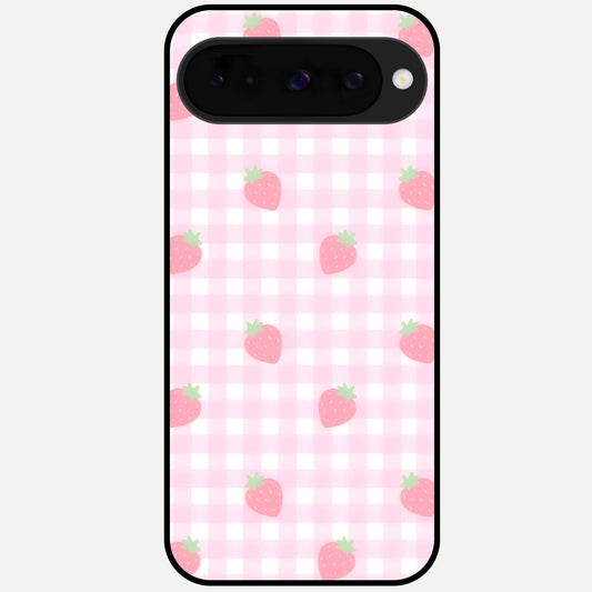  Strawberry Picnic Love Glass Case For Google Pixel 10 back cover – full design glossy printed glass finish