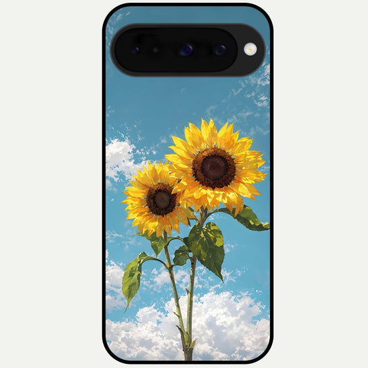  Sunlit Daisy Glow Glass Case For Google Pixel 10 back cover – full design glossy printed glass finish