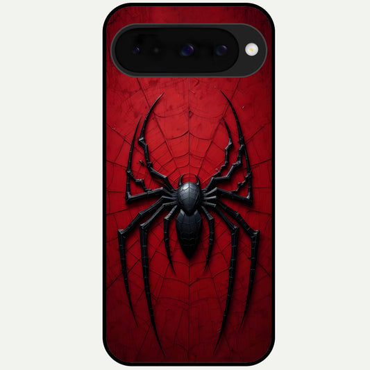  Superhero Web Emblem Glass Case For Google Pixel 10 back cover – full design glossy printed glass finish