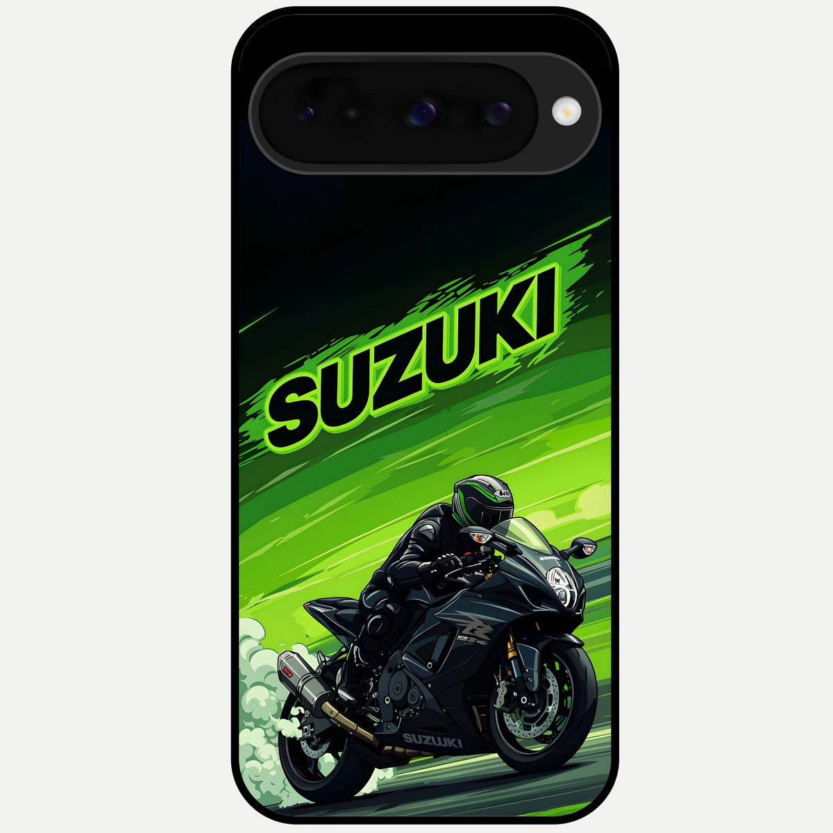  Suzuki Speed Beast Glass Case For Google Pixel 10 back cover – full design glossy printed glass finish