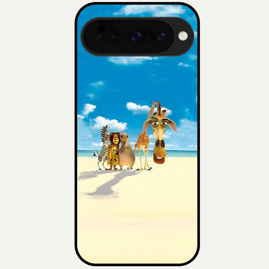  Tropical Fun Squad Glass Case For Google Pixel 10 back cover – full design glossy printed glass finish